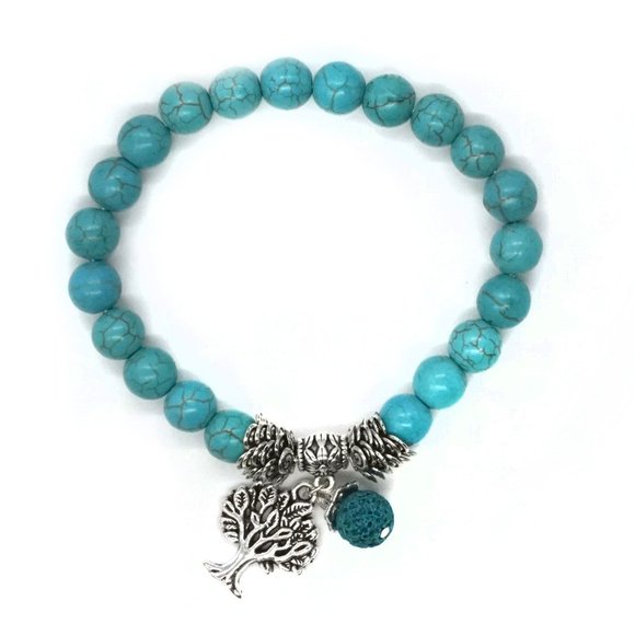 Bracelet Tree of life Charm. Turquoise. OS. - Picture 3 of 4
